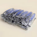 Individually Wrapped 3 Blades Razors Bulk Travel Size Disposable Manual Razors with Stainless Steel Blade (Blue) (100)