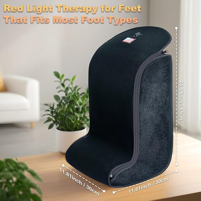 Red Light Therapy Device for Feet Knees Ankles &amp Legs – 2026 Upgraded 4 Therapy Modes 5 Intensity Levels 10–90 Min Timer Red &amp Infrared Light Therapy for Home &amp Travel Use (13.8 × 10