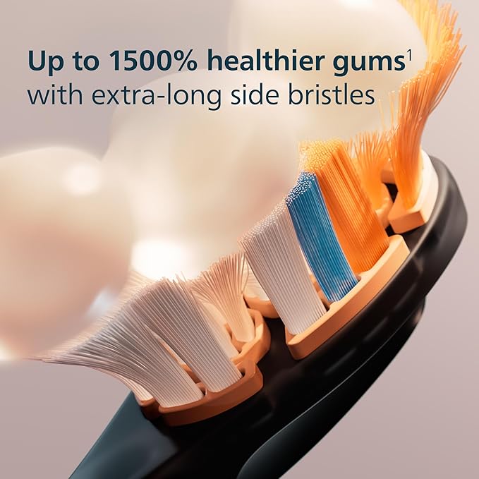 Philips Sonicare A3 All-in-One - Genuine Replacement Electric Toothbrush HeadsBlack One Year SupplyHX9094/95(Pack of 8)