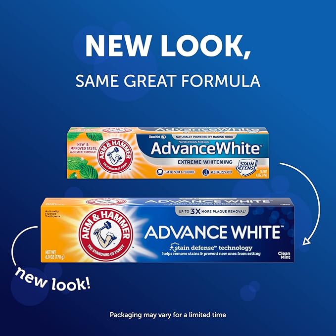 Arm &amp Hammer Essentials Charcoal Deodorant 4-Pack and Advance White Toothpaste 6 Ounce (Pack of 4)