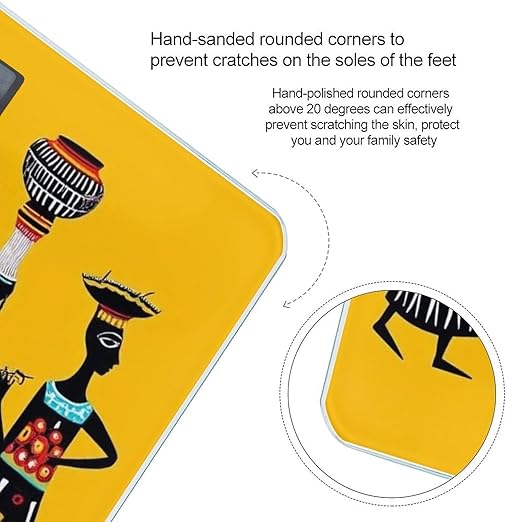 Men's Fashion Automatic Switch Digital Bathroom Weighing Scale Smart Scale Traditional African Women Art