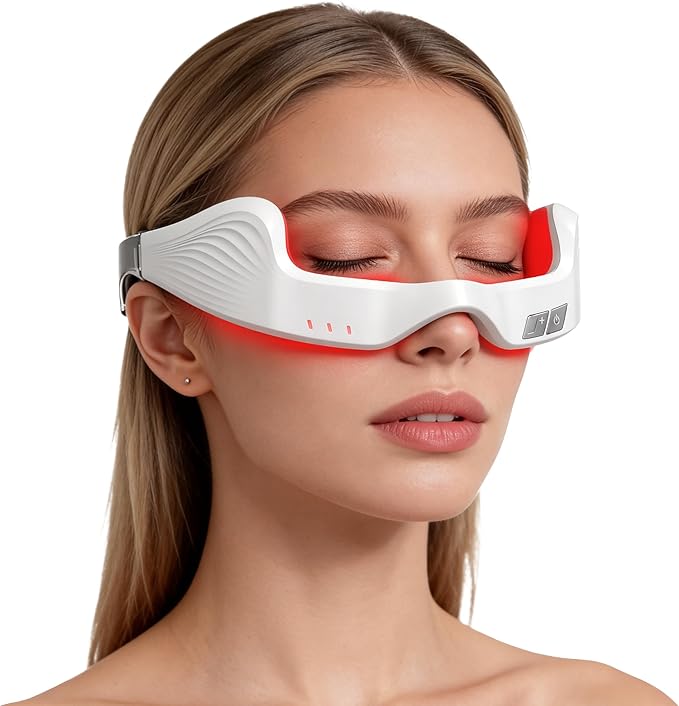 Under Eye Red Light Therapy Device Facial red Light Therapy for reducing Dark Circles and Puffiness Smoothing fine Lines Eye Massager