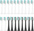 8Pcs Replacement Brush HeadsCompatibility for DiamondClean HX3/HX6/HX9 Series Electric Toothbrush HX6064(12 White 8 Black)
