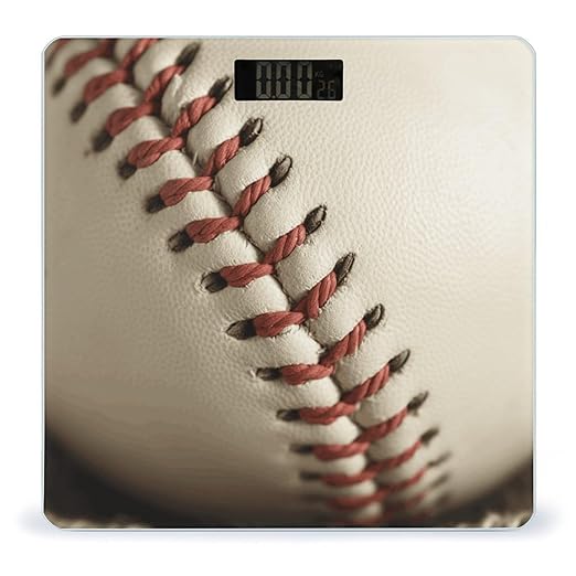 Baseball Lace Close Up Smart Scale for Body Weight Accurate Bathroom Scale with LED Display Digital Weight Scales Weighing Machine High Precision Scales for Bath Home