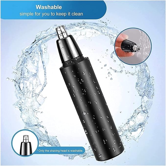 Nose Hair Trimmer Painless Nose and Ear Hair Trimmer for Women Men Waterproof Stainless Steel Head Blades Nose Hair Remover Easy Cleansing USB Rechargeable (Color : White)