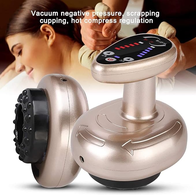 2 in 1 Electric Gua Sha Scraping Massager and Cupping Therapy Tool for Body Back Pain Relief Relaxation Gifts