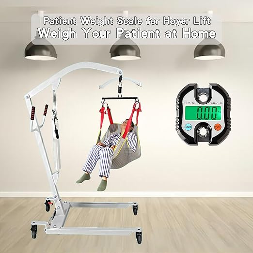 Hoyer Lift Scale for Home Use - Simple and Fast Maximum Weight 330lb (Black)