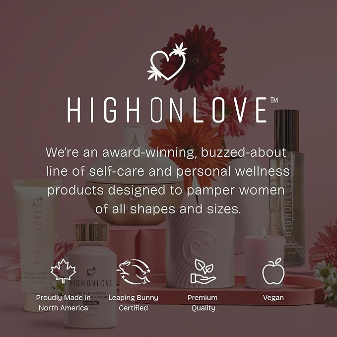 High On Love O Gel - Feminine Care Personal Gel Moisturizer for Women - An All Natural Water Based Gentle Formula for Dryness Relief - Vegan &amp Cruelty Free (20 ml)