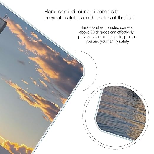 White Sailing Ship at Sunset Smart Scale for Body Weight Accurate Bathroom Scale with LED Display Digital Weight Scales Weighing Machine High Precision Scales for Bath Home