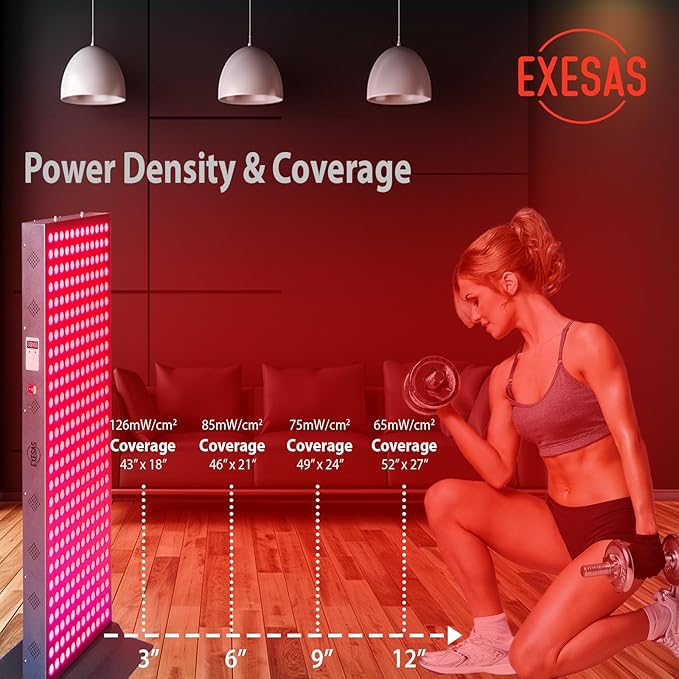 Red Light Therapy Device for Full Body 630nm 660nm 810nm &amp 850nm Near Infrared Dual-Chip Clinical Grade LED Panel for Smooth Skin Weight Pain and Overall Wellness (324LED)