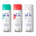 Supergoop! PLAY Lip Shield SPF 30 with Mint Strawberry &amp Coconut - 3 Pack - Lip Balm - Moisturizing Treatment For Dry Cracked Lips - Broad Spectrum UV Protection