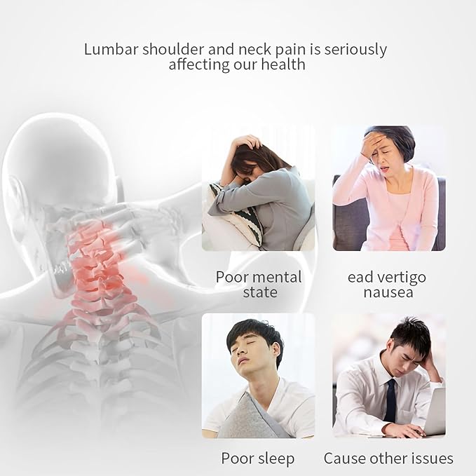 Back Shoulder and Neck Massager with 18 Massage Heads Electric Shoulder Massage for Pain Relief Home Office Multi-Function Electric Massager (Color : Plug-in)