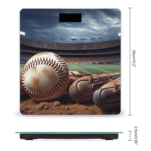 Baseball Smart Scale for Body Weight Accurate Bathroom Scale with LED Display Digital Weight Scales Weighing Machine High Precision Scales for Bath Home