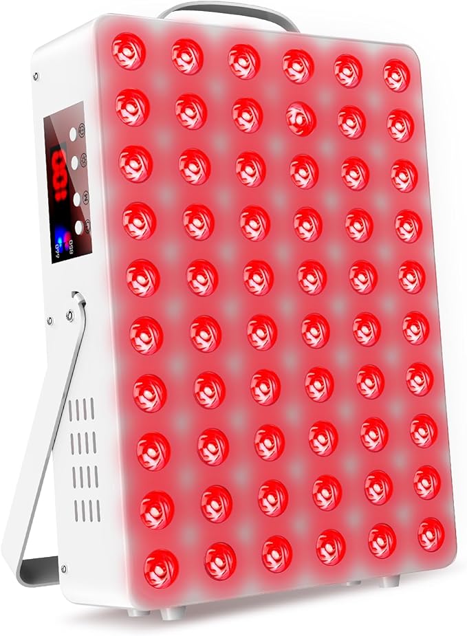 Red Light Therapy for Face Body Infrared Light Therapy for Body 150W with 60 Dual Chip LEDs with 660nm &amp 850nm Near Infrared LED Red Light Therapy Panel at Home 3 Modes Adjustable Brightness and T
