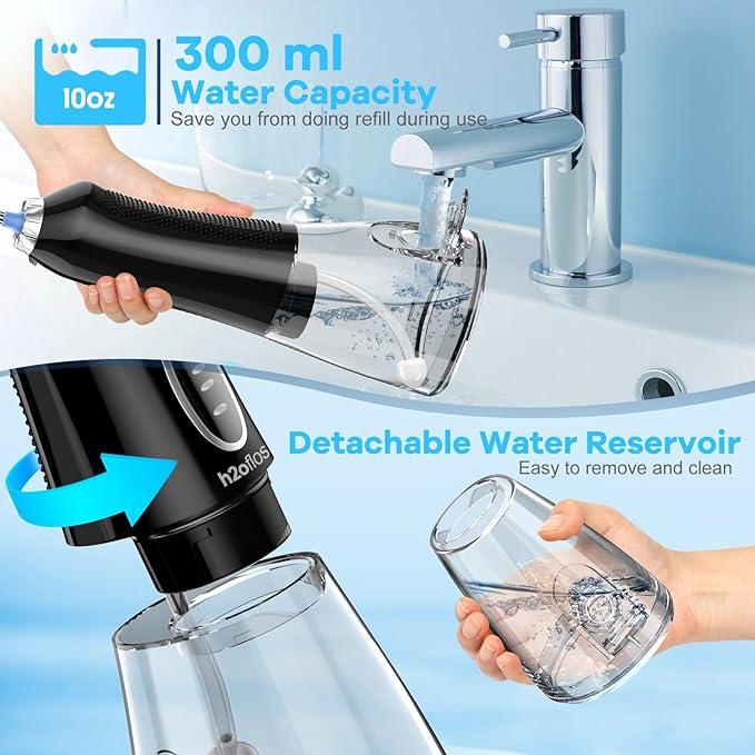 Upgrade Water Flosser by H2ofloss and Breath Freshening Tablets – All-in-One Solution for Deep Cleaning and Healthy Smiles