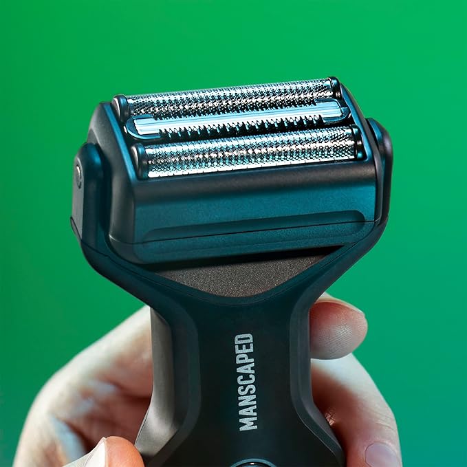 MANSCAPED® The Chairman™ Plus Replacement SkinSafe® Foil Blade - Stainless Steel Three-Blade Foil Trimmer for Men's Electric Face Shaver Magnetic Blade Head Attachment (1-Pack)