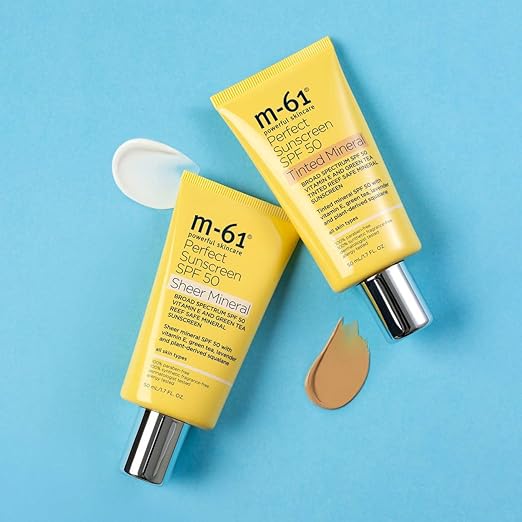 m-61 Perfect Mineral Sunscreen SPF 50 | Reef-Safe Mineral Sunscreen SPF 50 With Vitamin E Green Tea