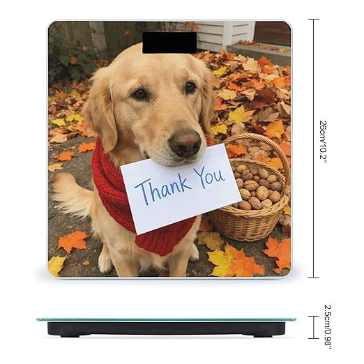 Giving Thanks Smart Scale for Body Weight Digital Bathroom Scale Toughened Glass Weight Scale with Large LCD Backlight Display High Precision Scales Weighing Machine