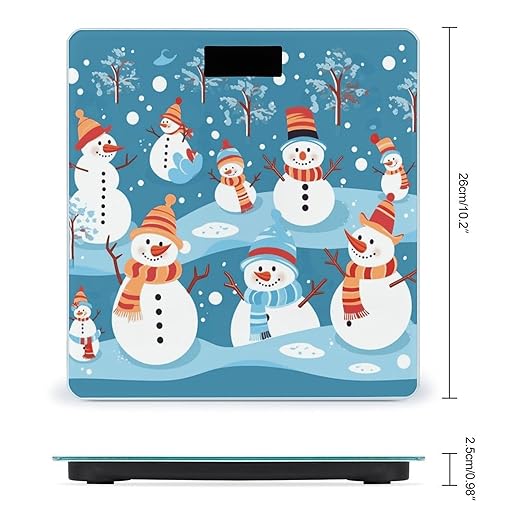 Snowman Bathroom ScaleHighly Accurate Digital Weighing Machine for People Bright LED Display Weight Scale for The Aldult Home Use