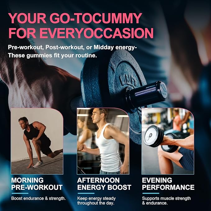 Health4All Creatine Monohydrate Gummies 5g for Men &amp Women Creatine Gummy for Strength Energy &amp Muscle Growth Support Pre-Workout Supplement - Raspberry &amp Blueberry 120 Gummy