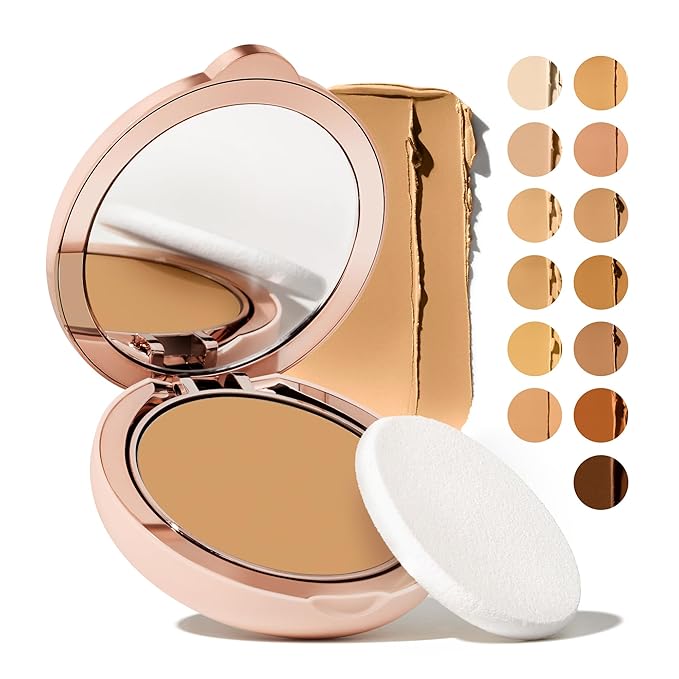 Toty by Sofia Vergara - Ilumina CC Creamy Compact SPF 50+ Mineral Broad Spectrum Sunscreen for Face - Tinted Blurring Balm SPF- Matte Light Coverage - Water &amp Sweat Resistant - All Skin Types - 4