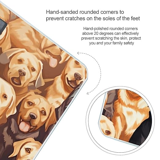 Labrador Retriever Dogs Scale for Body Weight High Precision Digital Weight Scales with LCD Display Anti-Slip Sturdy Slim Tempered Glass Bathroom Scale for Home Use