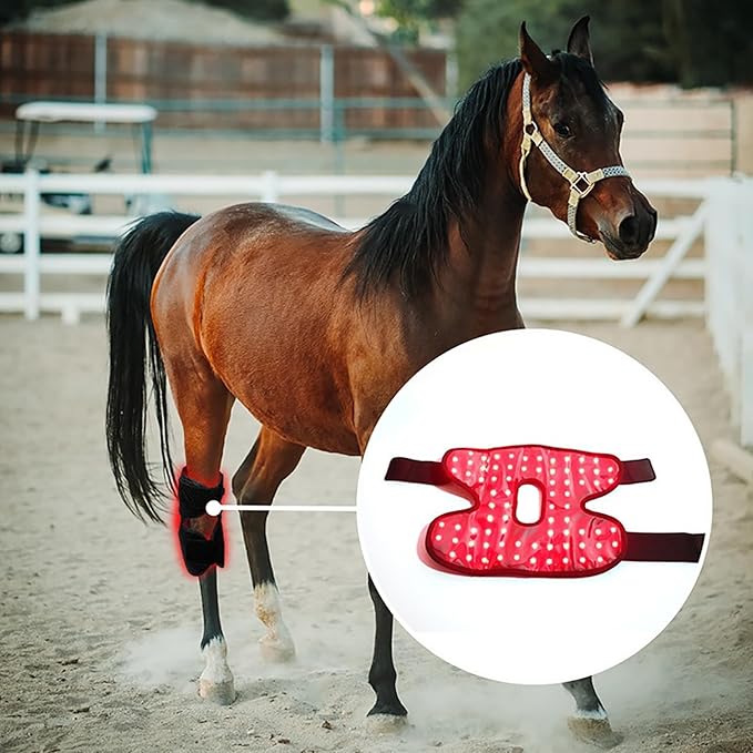 Cordless Red Light Therapy Device for Horse Knee Pain &amp Muscle Recovery Near Infrared Therapy Wrap for Equine Healing Portable Horse Pain Relief Solution