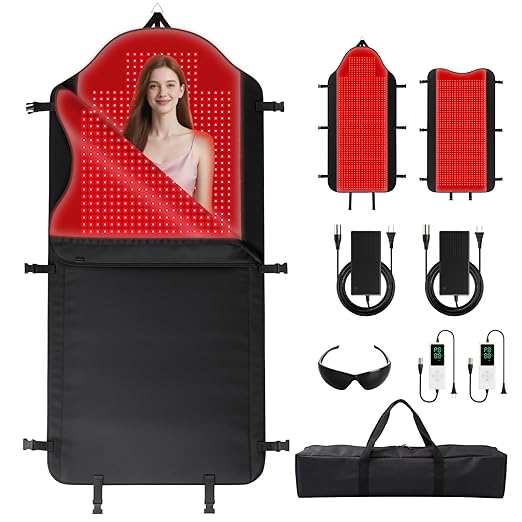 HomeCare 2026 Red Light Therapy for Body 74.8 × 35 Full Body Red Light Therapy Mat with 2704 LEDs 660nm &amp 850nm Dual Wavelength TPU Material Hangable Timer &amp Adjustable Intensity