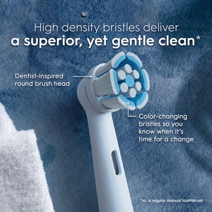 Oral-B iO Series Gentle Care Electric Toothbrush Replacement Brush Heads for an Oral-B Electric Toothbrush 4 Count White