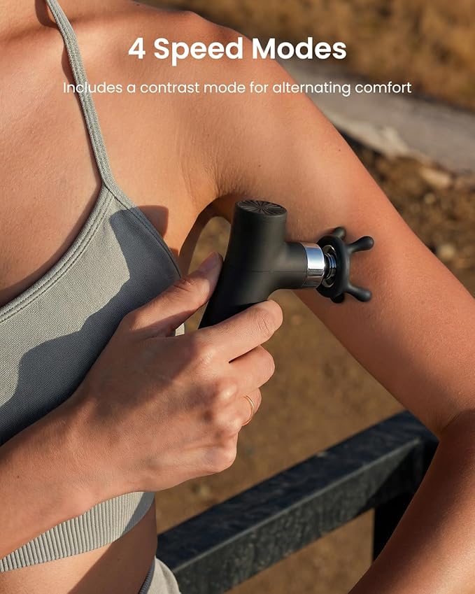 RENPHO Micro One Super Mini Massage Gun for Women Portable Travel Massager for Muscle Relief FSA Approved 4-Speed Percussion Massage Gun for Office Home &amp Daily Comfort HSA