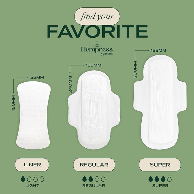 Organic Cotton Period Kit for Women &amp Teens Soft Hypoallergenic Menstrual Pads with Wings and Panty Liners Fragrance Free Sensitive Skin Friendly Feminine Hygiene (Bundle of 3)