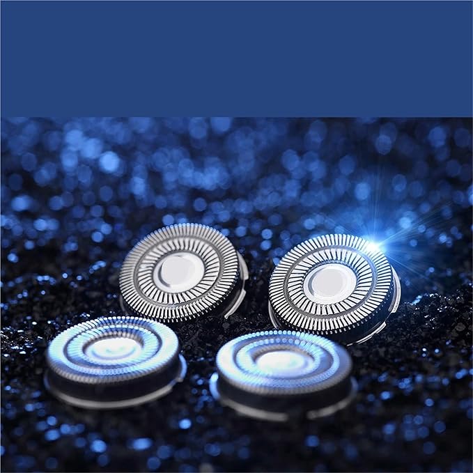 Shaver Replacement Blade 4 Heads Blades Shaver Head Replacement BladeCompatible for Skull Shaver(Gold 4 pcs 1 Set)