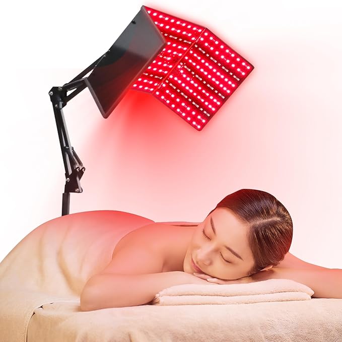 Red Light Therapy for Face and Body Red Infrared Light Therapy Lamp with Stand Led 660nm Red Light-Therapy &amp 850nm Infrared Light Device for Body