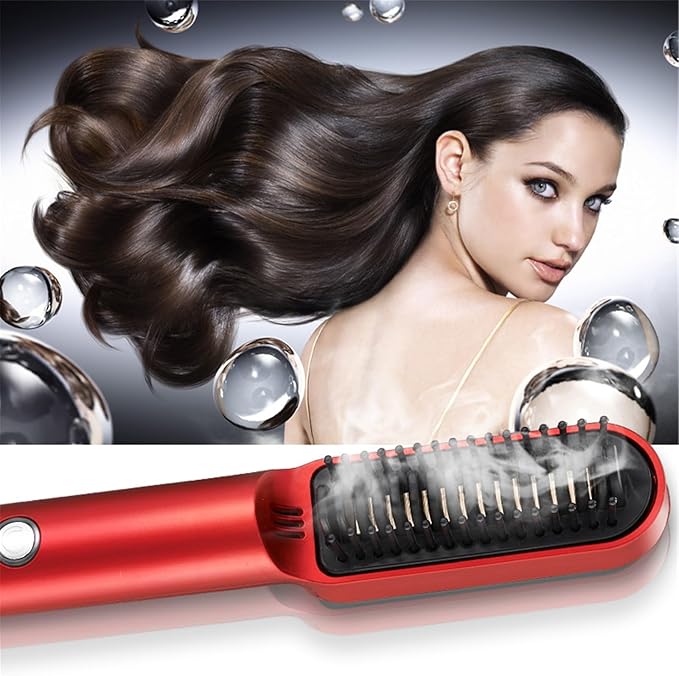Portable Hair Straightener Anti Winding Electric Hot Comb Electric Straight Hair Comb Suitable for Travel and Home Use Anti Scalding Straightening Brush