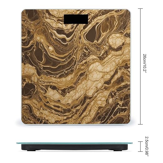 Golden Marble Scale for Body Weight Digital Bathroom Scale Accurate Smart Weight Scales with Large Display Weighing Machine High Precision Scales