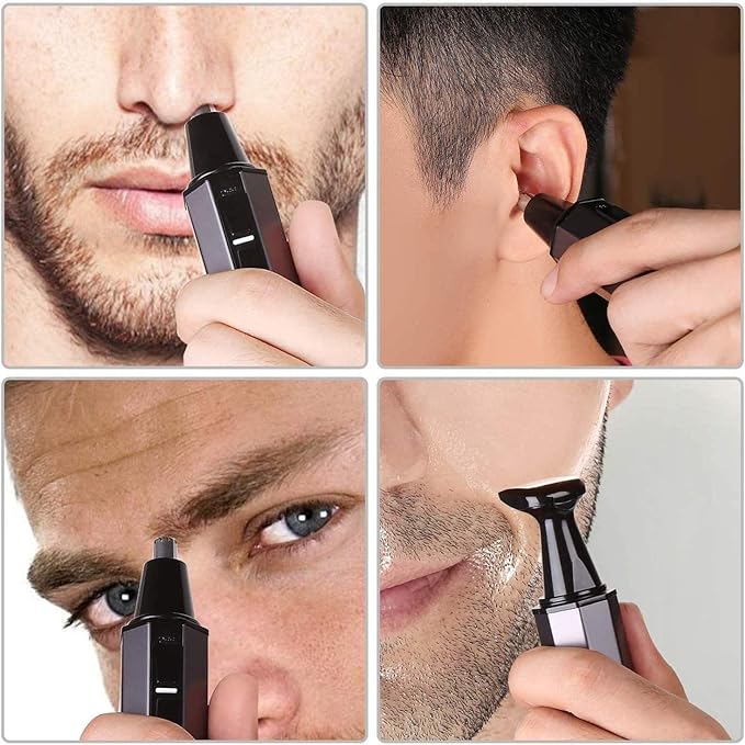 Ear and Nose Hair Trimmer Clipperfor Men and WomenBattery-OperatedWaterproof Dual Edge Blades for EasyBuilt-in LED Light.