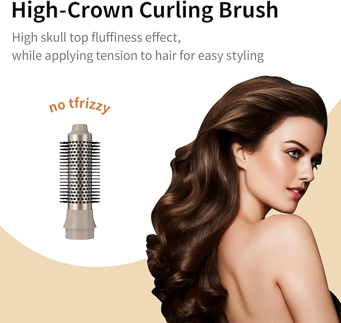 Foldable 2-in-1 Hair Styler (Dries &amp Styles) | Your Choice of 5-Piece or 9-Piece Attachment Kit | Adjustable High/Low Heat &amp Speed for All Hair Types (Straight Wavy Curly Thick) (501)