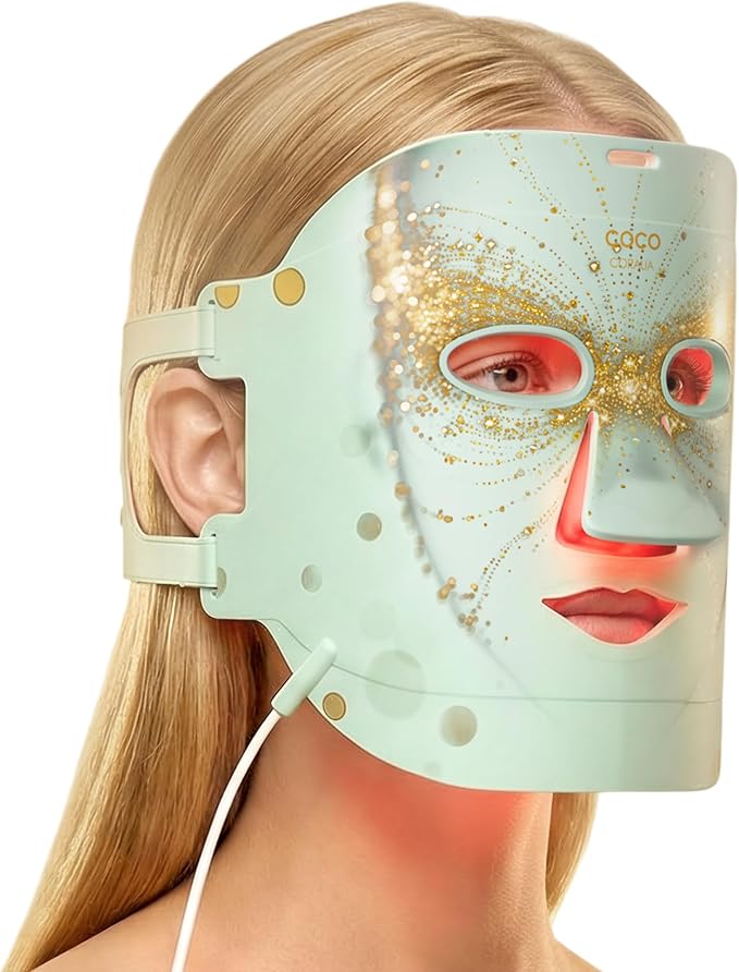 Red Light Therapy for Face Red Blue and Near-Infrared Light Therapy Mask for Face Anti-Wrinkles &amp Facial Skincare Portable &amp Rechargeable LED Face Mask Light Therapy for Fine Lines and Bl