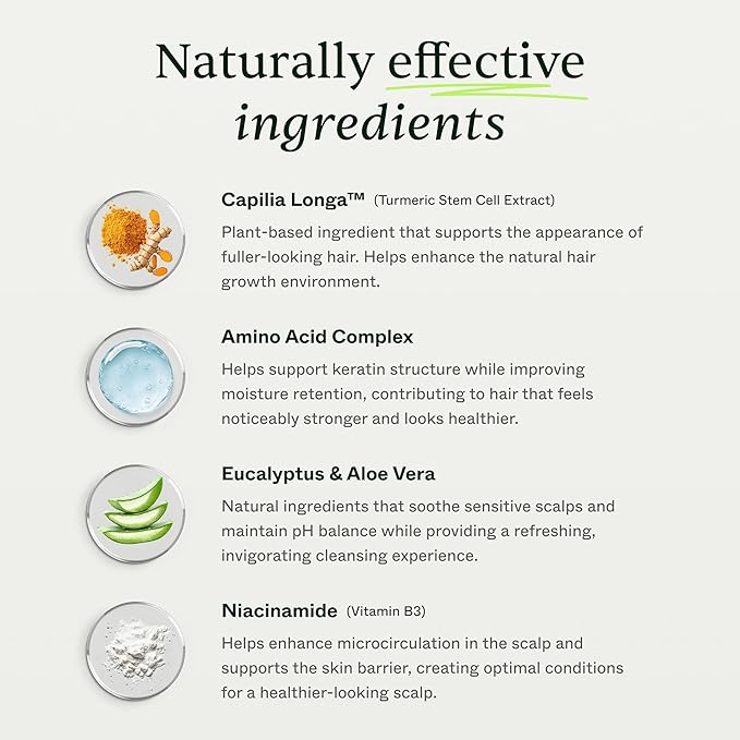 Scandinavian Biolabs Bio-Pilixin® Shampoo For Men | Strengthens Hair Helps Greasiness Balances Scalp Eucalyptus Aroma Dermatologically Tested Made in Denmark 250 mL/ 8.8 Oz