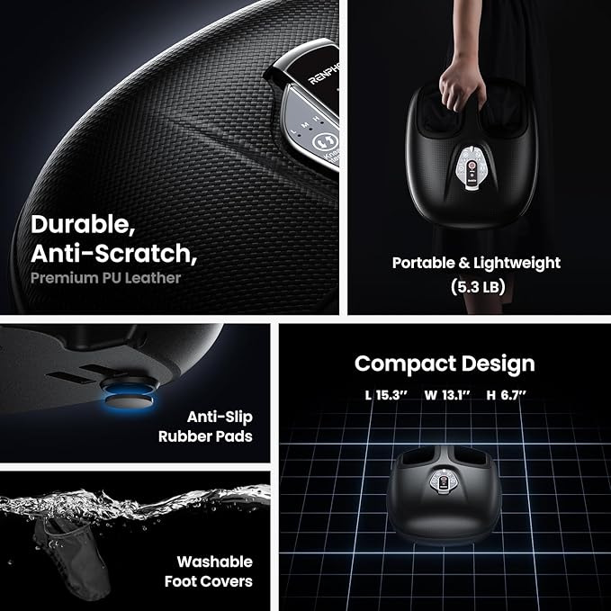 RENPHO Foot Massager and Active Mini Thermacool Massage Gun