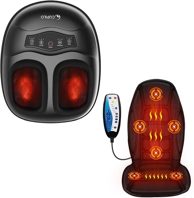 CuPiLo Shiatsu Foot Massager with Heat &amp Back Massager