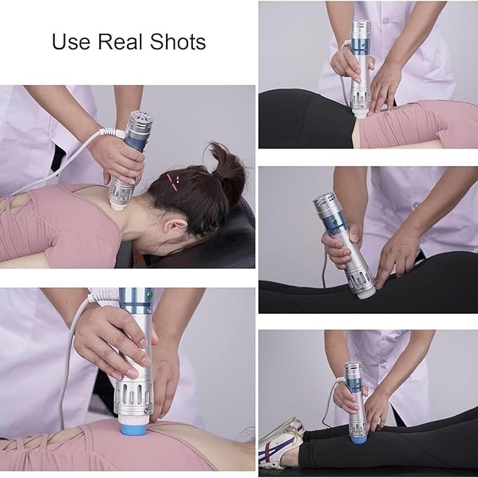 Shock Wave Machine Shockwave Therapy Instrument 7 Massage Heads Meet Various Needs Adjustment Massage Intensity Deep Tissue Massager for Back Shoulder Waist