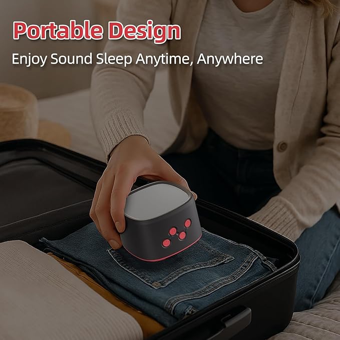 2-in-1 Red Light for Sleep with White Noise Red Light Relaxation Lamp Ideal for Bedroom Meditation Naps Yoga and Travel