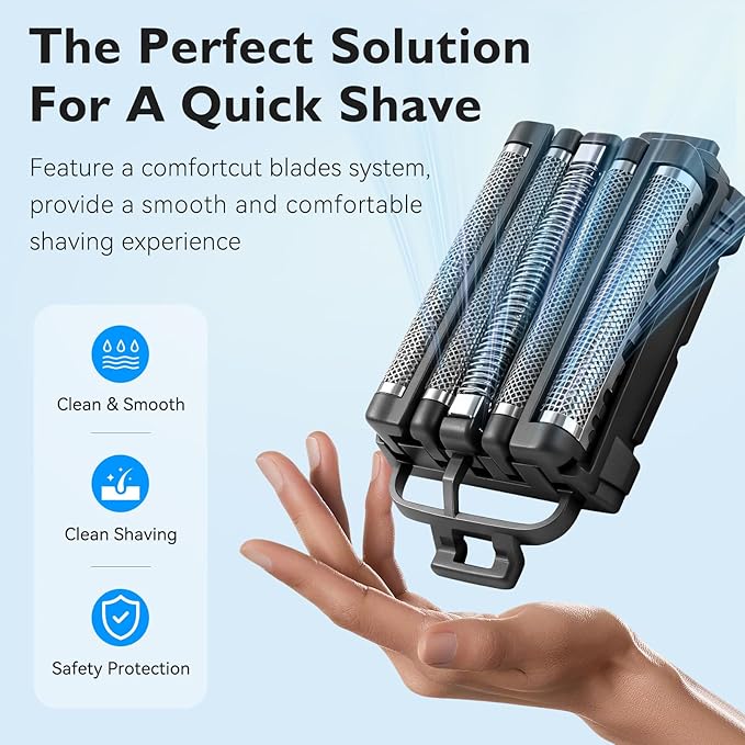 WES9032P Shaver Replacement Outer Foil and Inner Blade Set - Compatible with Panasonic ARC5 5-Blade Shavers (ES-LV97-K ES-LV67-K ES-LV95-S ES-LV65-S)