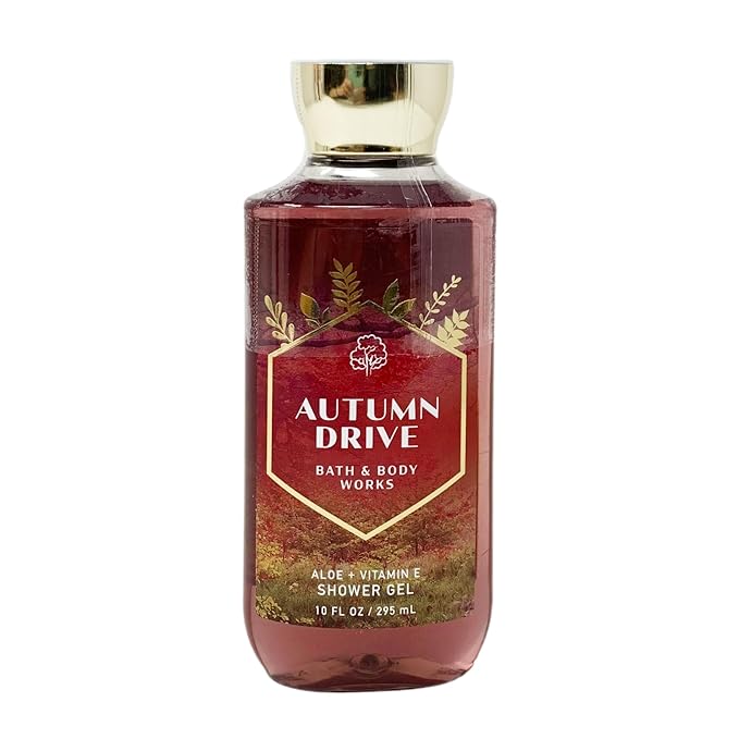 Bath &amp Body Works AUTUMN DRIVE Aloe + Vitamin E Shower Gel 2 Pack Bundle - 10 fl oz / 295 mL each