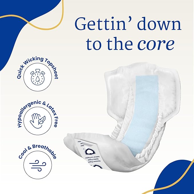 NorthShore DynaDry Supreme Liners Incontinence for Women and Men Large Pack/20