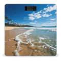 Clear Sky Wave Beach Digital Bathroom Scale for Body Weight Weighing Scale with Backlit LCD Display High Precision Measurements &amp Measures Weight Up to 180kg