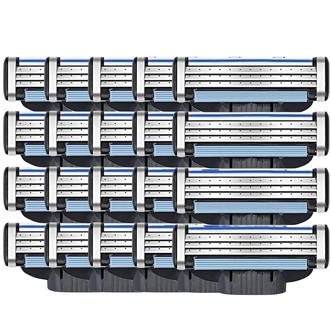 Safety Razor Stainless Steel 3-Layer Razor Blade - 24 Count Sharp and Wear-Resistant Stainless Razor Blades for Men