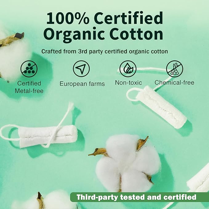 Organic Cotton Tampons &amp Pads Feminine Care Bundle
