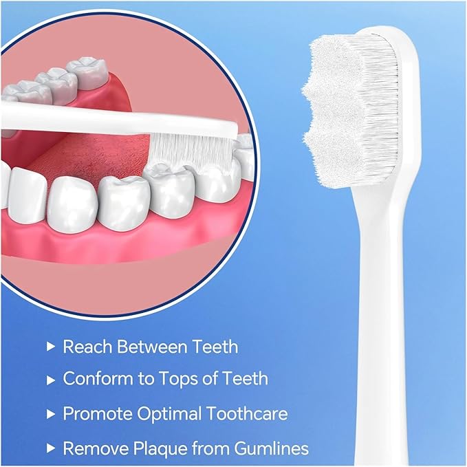 4/8/12PCS Soft Brush Heads Compatible with Philips Sonicare Electric Toothbrush(8 Pcs)